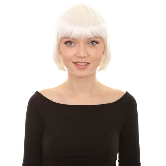 HPO AdultWomen's Bob Wig | Cosplay Party Halloween Wig | Multiple Color Options | Premium Breathable Capless Cap