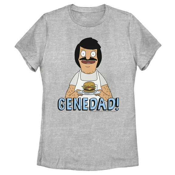 Women's Bob's Burgers Genedad Portrait  Graphic Tee Athletic Heather X Large