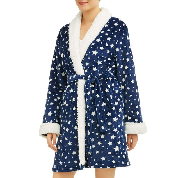 Women's Body Candy Luxe Plush Sleepwear Robe and Slipper Set
