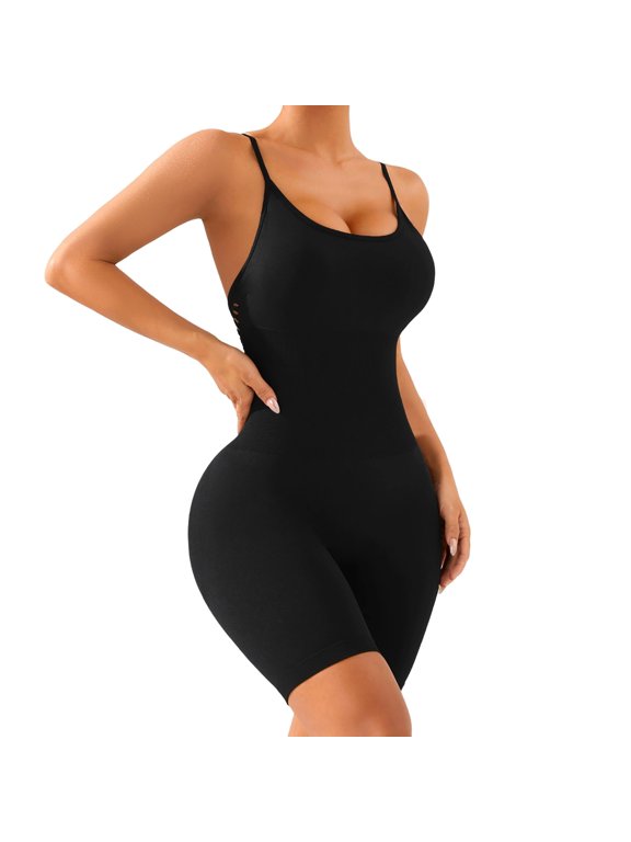 Women's Body Shaping Seamless Sexy Suspenders Exercise Yoga Jumpsuit Breathable, with Adjustable Waist and Pockets