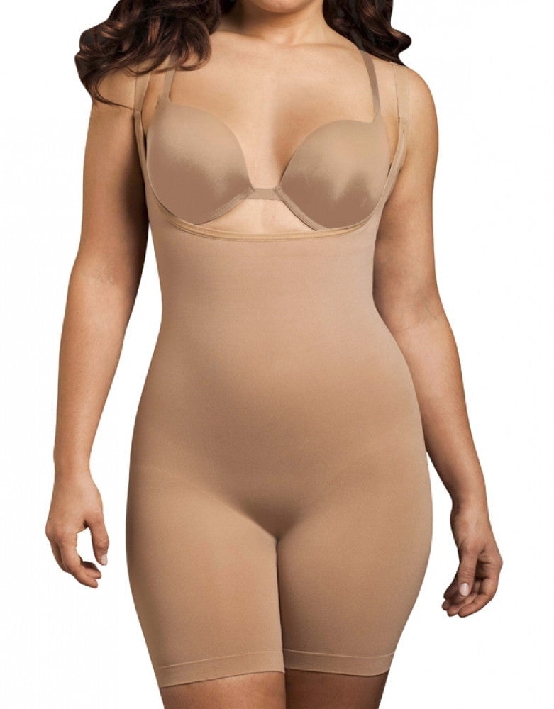 Women's Body Wrap 55305 The Smooth Catwalk Plus Size Long Leg Bodysuit  (Nude 2X)
