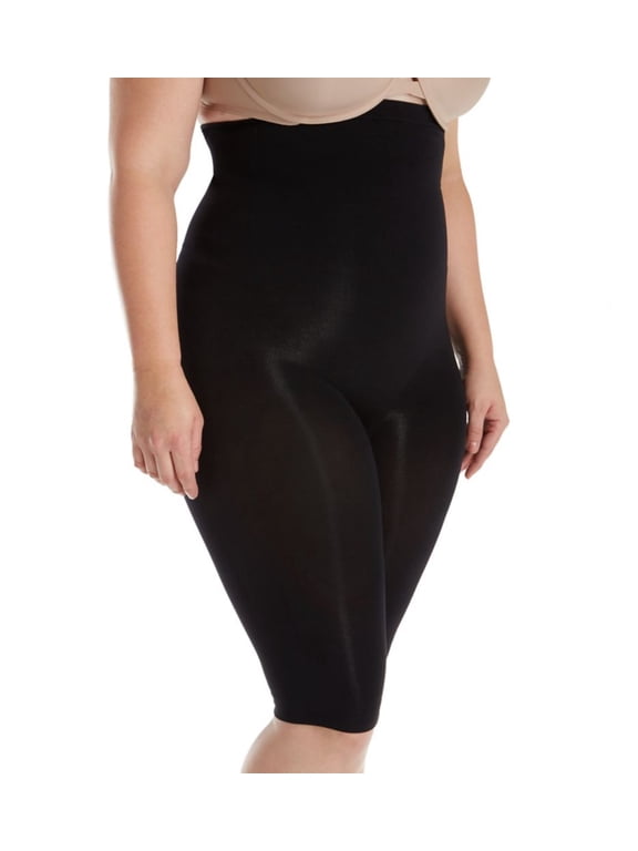Women's Body Wrap 55821 The Catwalk Plus Size High Waist Long Leg Panties (Black 5X)
