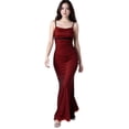 thumbnail image 1 of Women’s Bodycon Cocktail Dress Mesh Strap Sleeveless Club Party Mini Dress Evening Outfit, 1 of 6