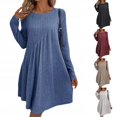 thumbnail image 1 of Women's Bodycon Dress Long Sleeve Sexy Slim Fit Waist Defining Hip Hugging Date Night Dress for Spring Fall Evening Out,Black,L, 1 of 7