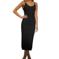 thumbnail image 1 of Women's Bodycon Maxi Dress Spring Elegant Sleeveless Formal Wedding Guest Cocktail Dresses Black M, 1 of 6