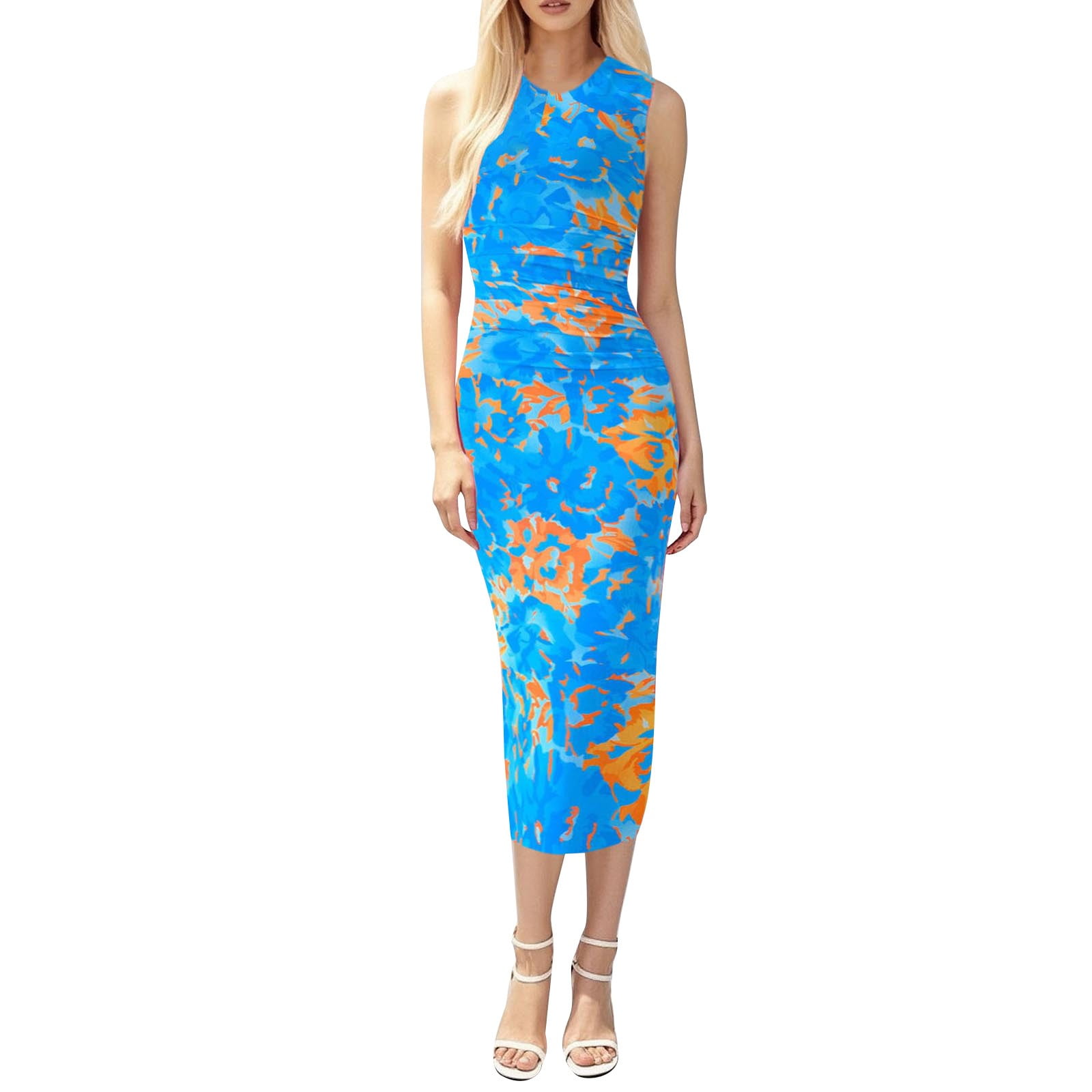 Women's Bodycon Midi Dress Sleeveless Floral Print Halter Neck Slim Fit Summer Party Club Dresses Elegant Night Out - Walmart.com Women's Bodycon Midi Dress Sleeveless Floral Print Halter Neck Slim Fit Summer Party Club Dresses Elegant Night Out - Walmart.com