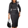 thumbnail image 1 of Women's Bodycon Pencil Dress Church Teacher Office Work Sheath Suiting Dresses, 1 of 8