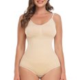 thumbnail image 1 of Women's Bodysuits Sexy Sleeveless Tummy Control Tops Adjustable Spaghetti Strip Shapewear Bodysuits, 1 of 5