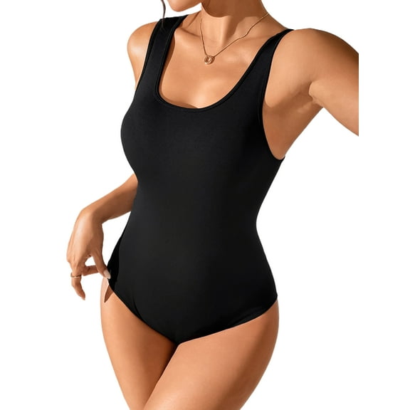 Women's Bodysuits Tank Tops Sexy Comfy Stretch Knit Sleeveless Bodysuit for Women