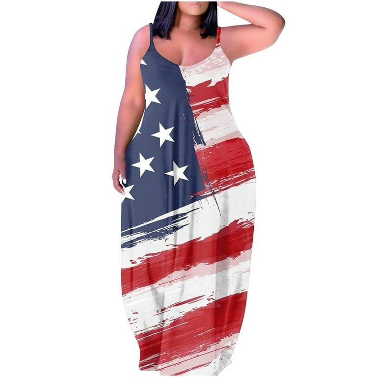 4th of july maxi dress plus size 2025