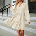thumbnail image 1 of Women's Boho Dress Short Sleeve O Neck Pocket Dress Casual Print Short Crewneck Dress Spring Dresses Chiffon Maxi Dress plus plus Size Dress for Women Formal Womens Tan Elegant Dress plus Size Beach, 1 of 4