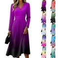 thumbnail image 1 of Women's Boho Floral Maxi Dress Summer Spring Fall Plus Size V Neck Flowy a Line Dress Boho Beach Floral Print Sundress, 1 of 6