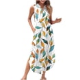 thumbnail image 1 of Women's Boho Floral Print Maxi Dresses V Neck Sleeveless Long Casual Dresses Loose Sundress with Pocket, 1 of 7
