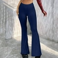 thumbnail image 1 of Women's Boho Hippie High Waist Wide Leg Long Flared Bell Bottom Pants, 1 of 6