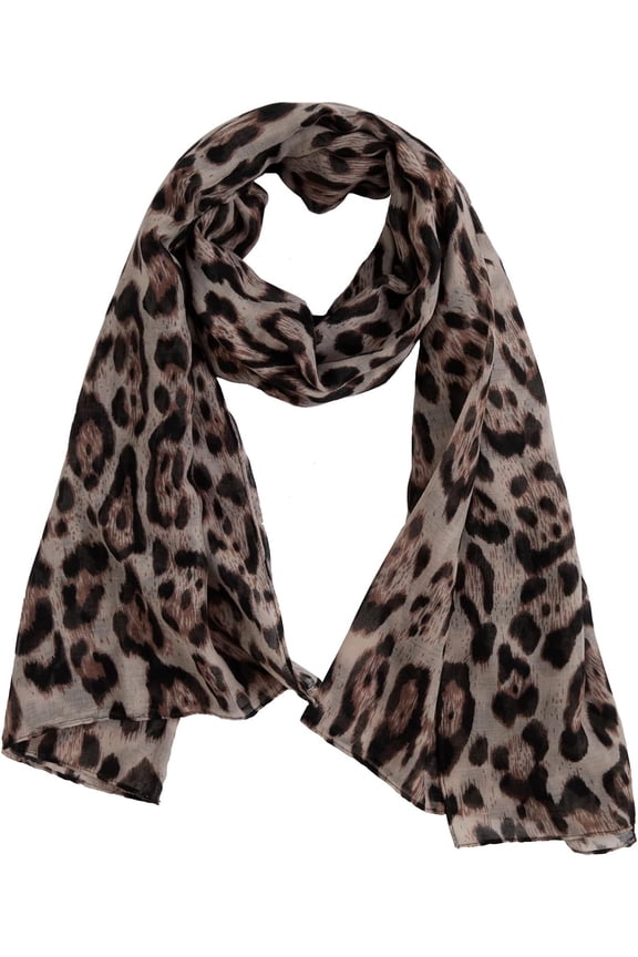 Women's Boho Leopard Cheetah Print Scarf Headband Wrap Scarves Shawl