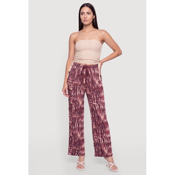 Women's Boho Print Wide Leg Pants