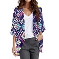 thumbnail image 1 of Women's Boho Printed Chiffon Cardigan Lightweight Cover Up For Beach Vacation Casual Daily Wear Spring Summer Fall Fashion Cardigan Sweaters for Women, 1 of 2