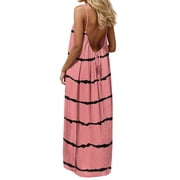 chinese dress ladies Metallic Abstract Stripe Knit Maxi Dress – Vintage Couture main image 0