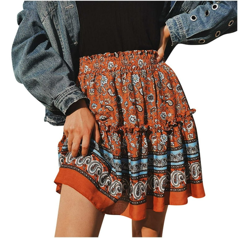 A-Line Causal Plaid Wool Skirt 3805 A-Line Causal Plaid Wool Skirt 3805