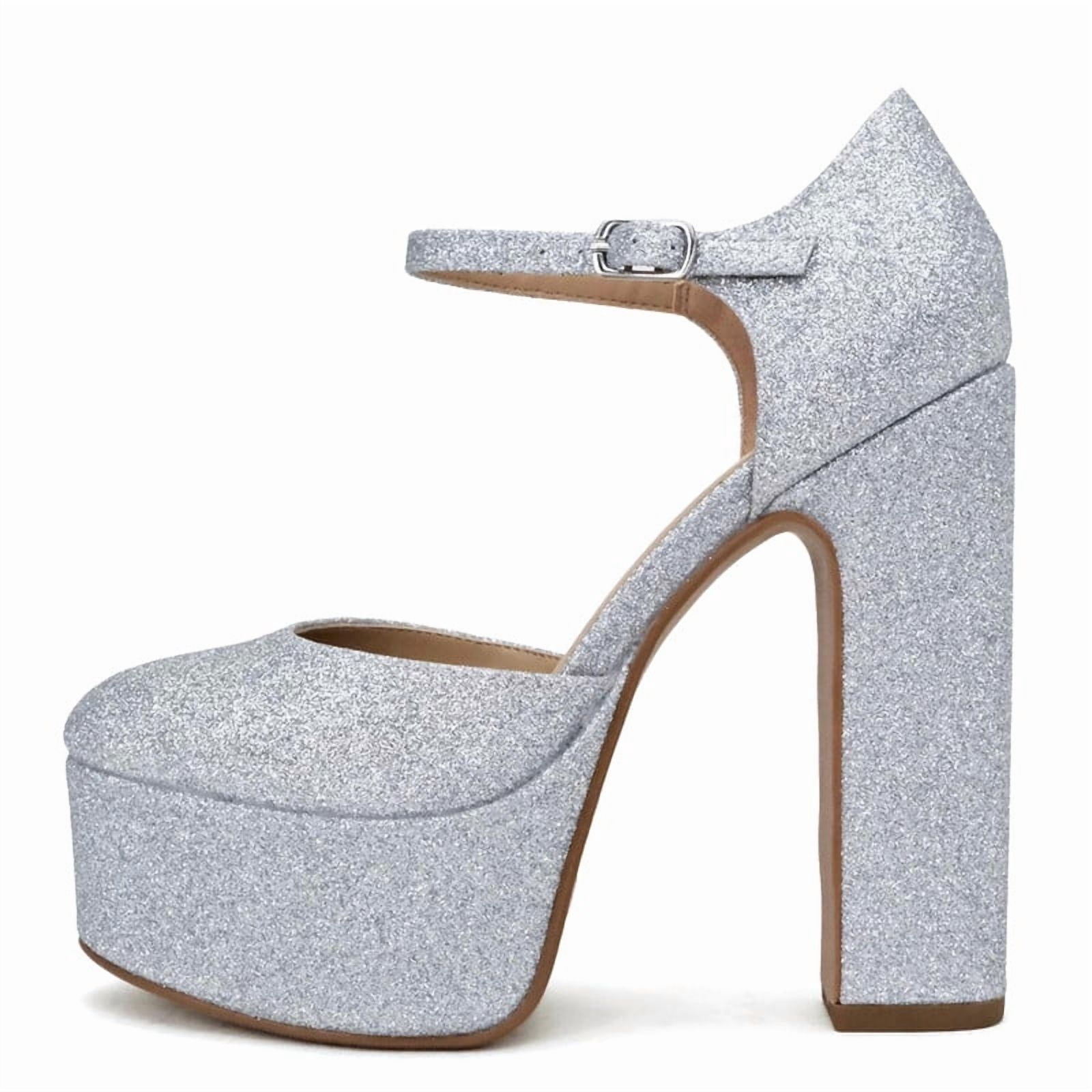 Women’s Bold Stylish Platform Sky High Block Heel Pumps