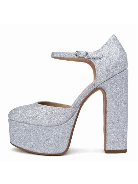 Women’s Bold Stylish Platform Sky High Block Heel Pumps