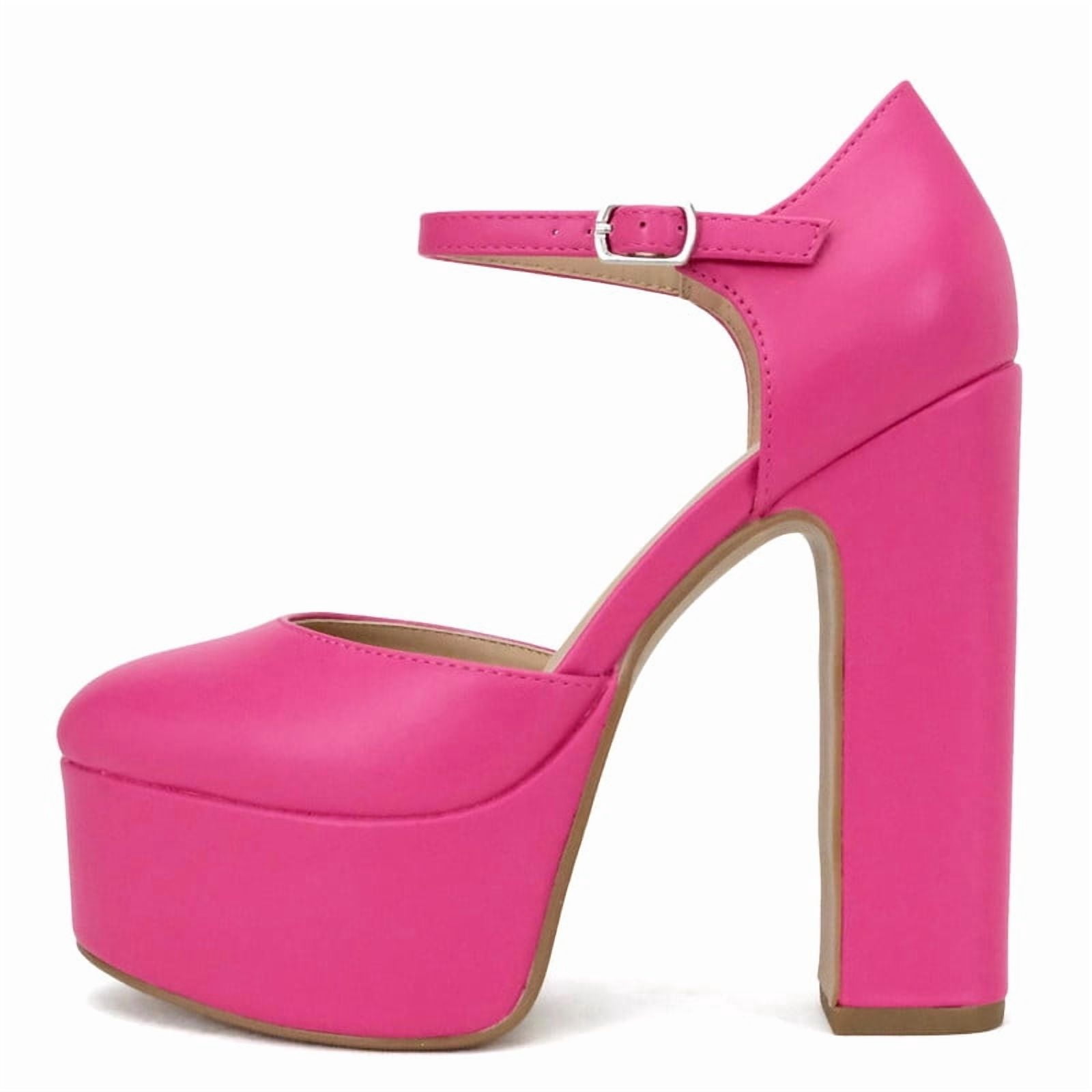 Women’s Bold Stylish Platform Sky High Block Heel Pumps