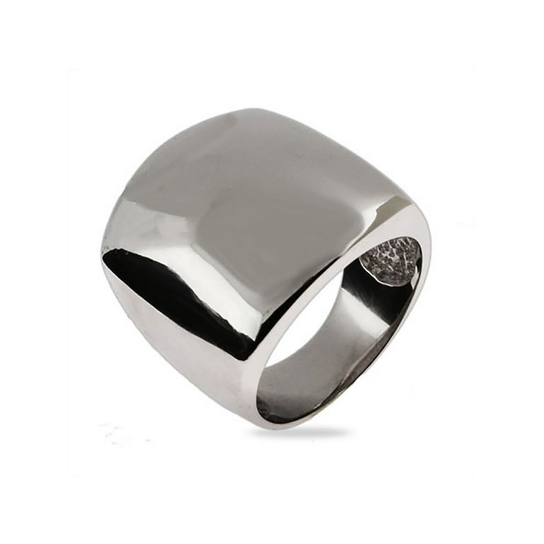 Wide Statement Ring Long Sterling Silver Ring for Women 
