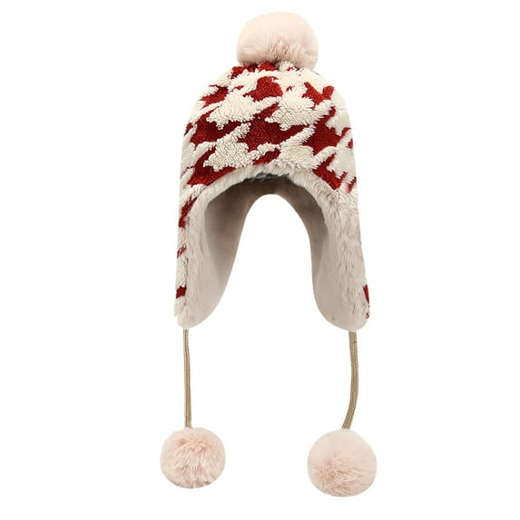 Women's Bomber Hats Autumn Winter Hat Black Red Khaki Brown Polyester Cotton Hat, Women's Accessories Bomber Hats M