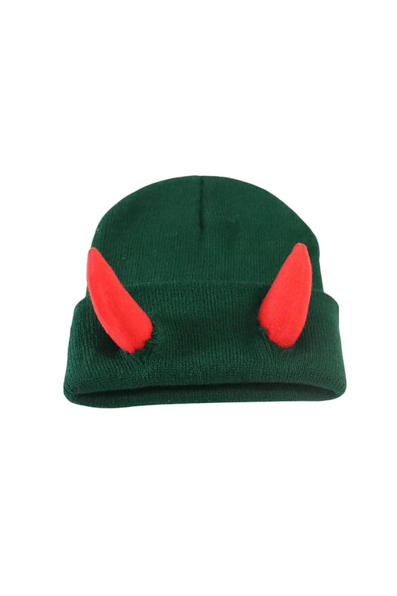 Women's Bomber Hats Devil Horns Men Hat Knitted Beanie With Horns Women Hip Hop Daemon Horns Cap For Winter Warm Ski Outdoor,Green Women's Accessories Bomber Hats