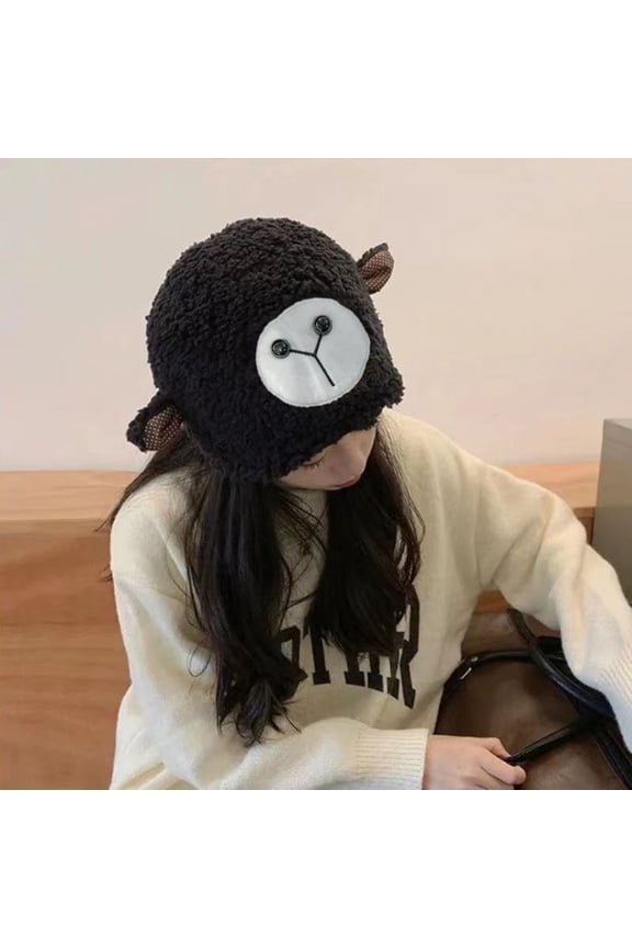 Women's Bomber Hats Women Winter Warm Windproof Hat Ski Riding Fleece Warmer Cute Cartoon Sheep Ear Hat Cute Cap For Women Girl Women's Accessories