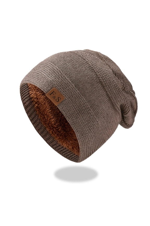 Women's Bomber Hats Womens Knitted Hat Mens Outdoor Windproof And Cold Warm Hat Plus Fleece Ear Protector Pile Cap Women's Accessories