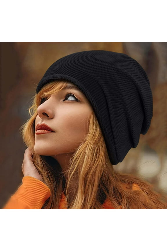 Women's Bomber Hats Womens Winter Woolen Hat Womens Loose Woolen Hat Oversized Knitted Warm Winter Hat Suitable For Cold Weather One Size Women's Accessories