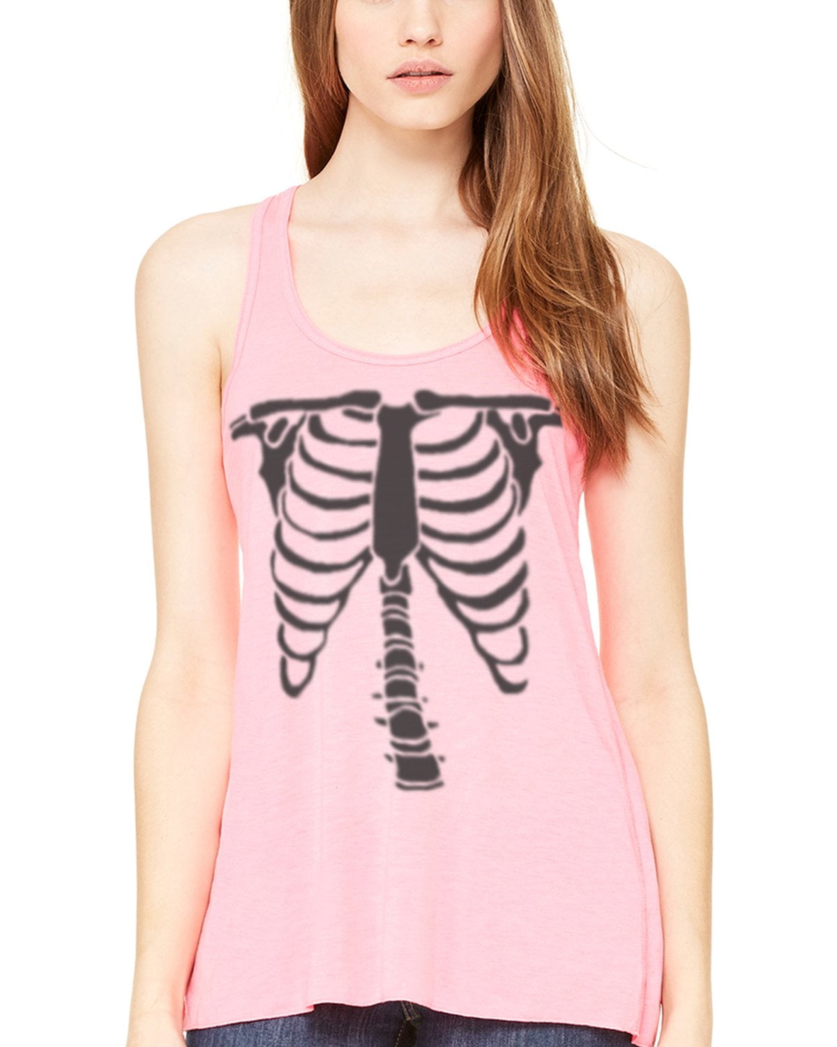 Women's Bones Graphic Flowy Racerback Tank Top