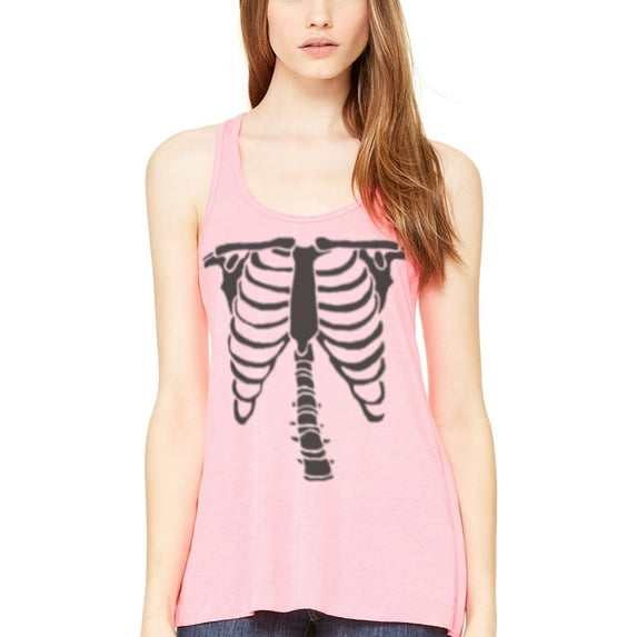 Women's Bones Graphic Flowy Racerback Tank Top