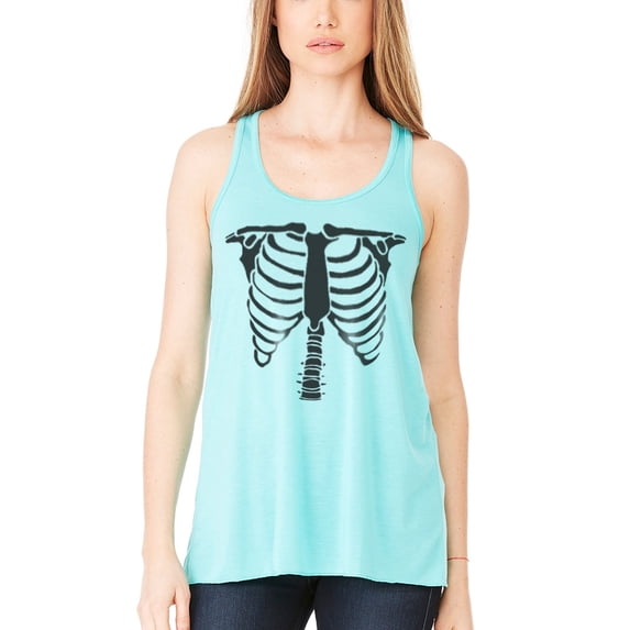 Women's Bones Graphic Flowy Racerback Tank Top