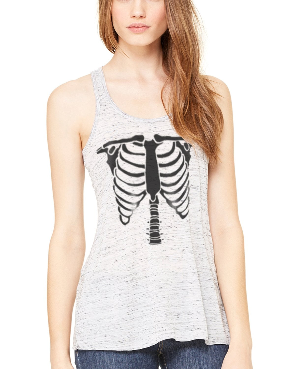 Women's Bones Graphic Flowy Racerback Tank Top