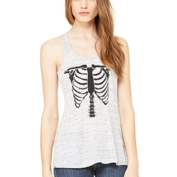 Women's Bones Graphic Flowy Racerback Tank Top