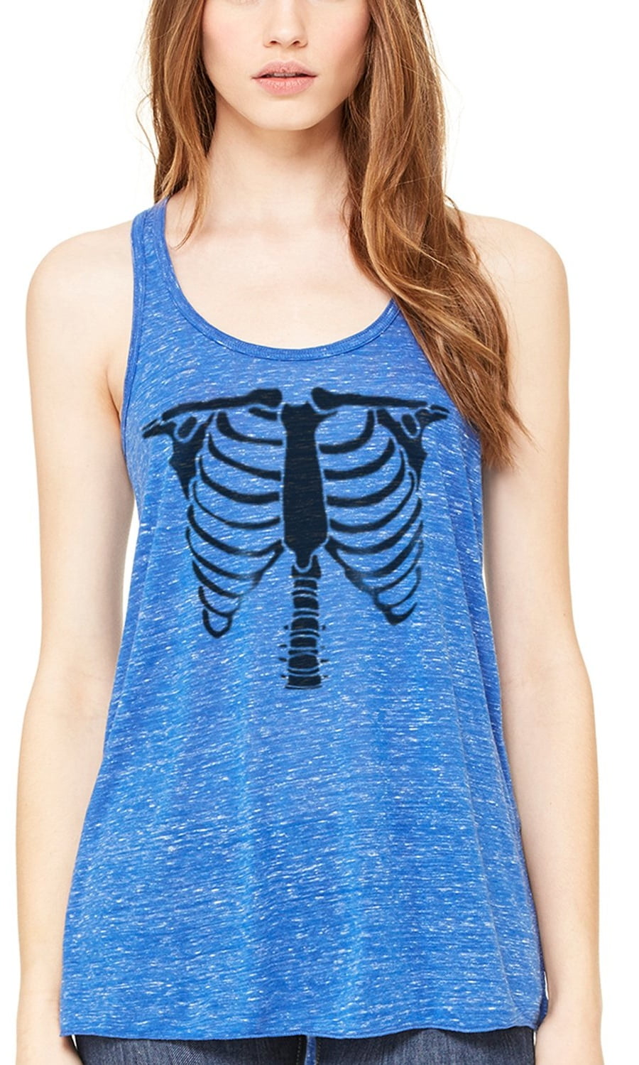 Women's Bones Graphic Flowy Racerback Tank Top