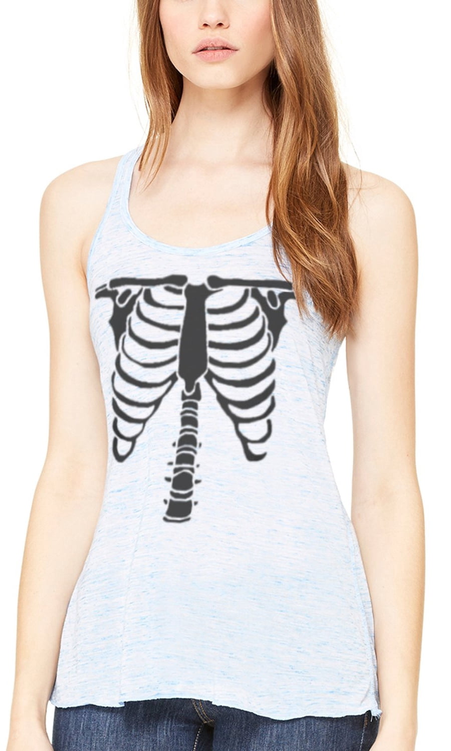 Women's Bones Graphic Flowy Racerback Tank Top