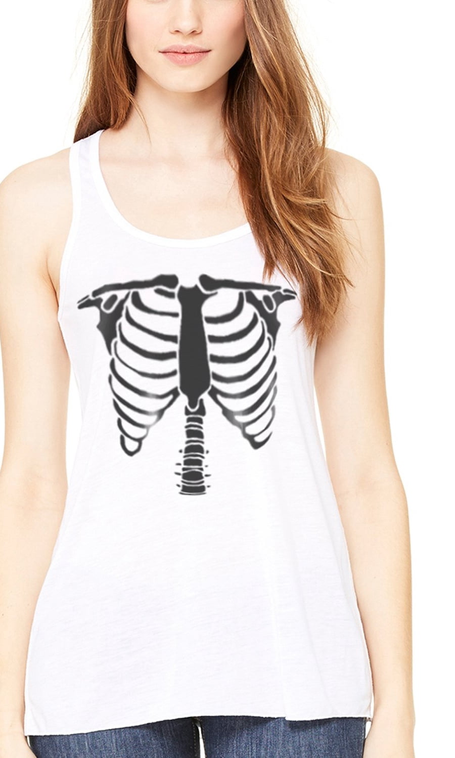 Women's Bones Graphic Flowy Racerback Tank Top