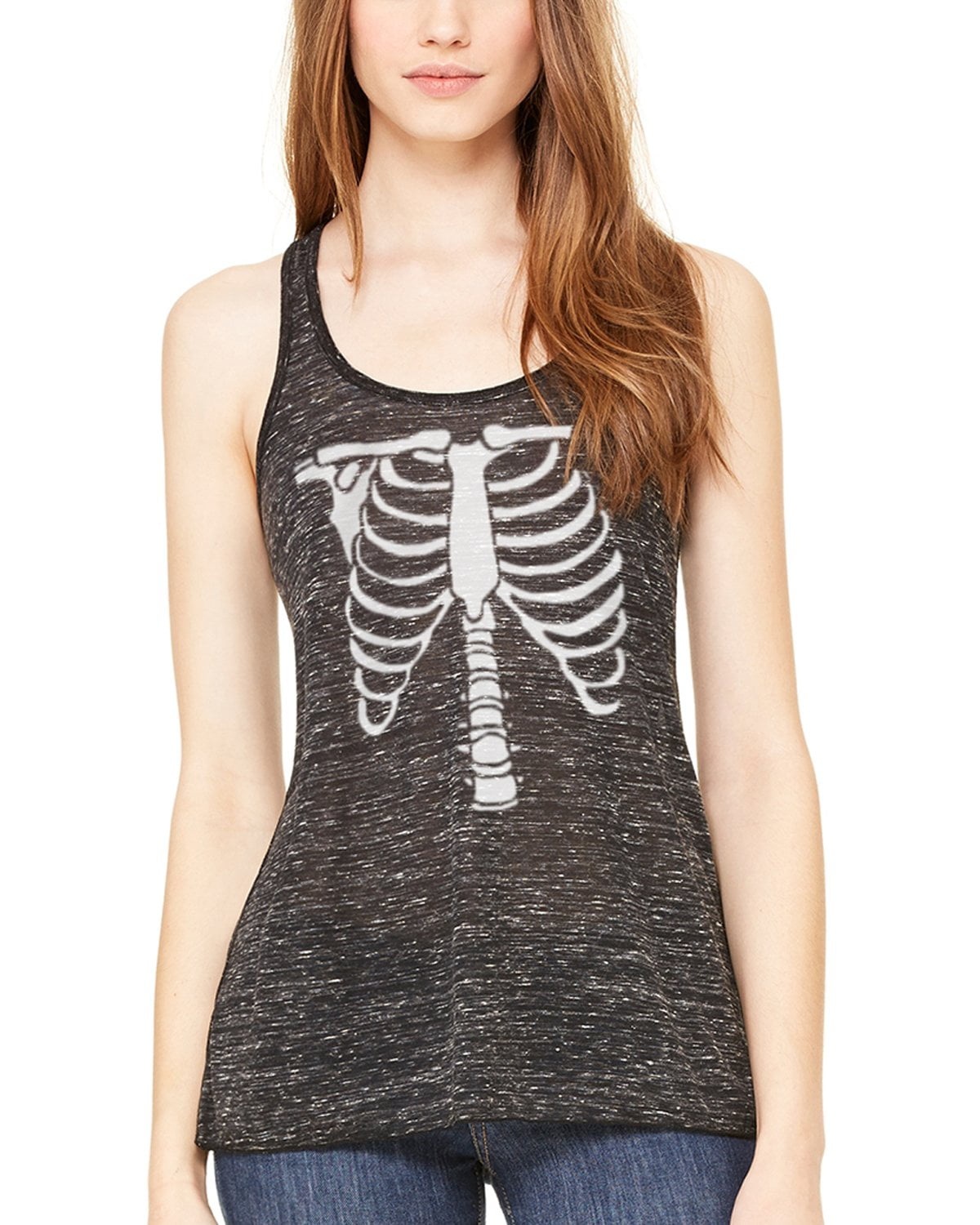Women's Bones Graphic Flowy Racerback Tank Top