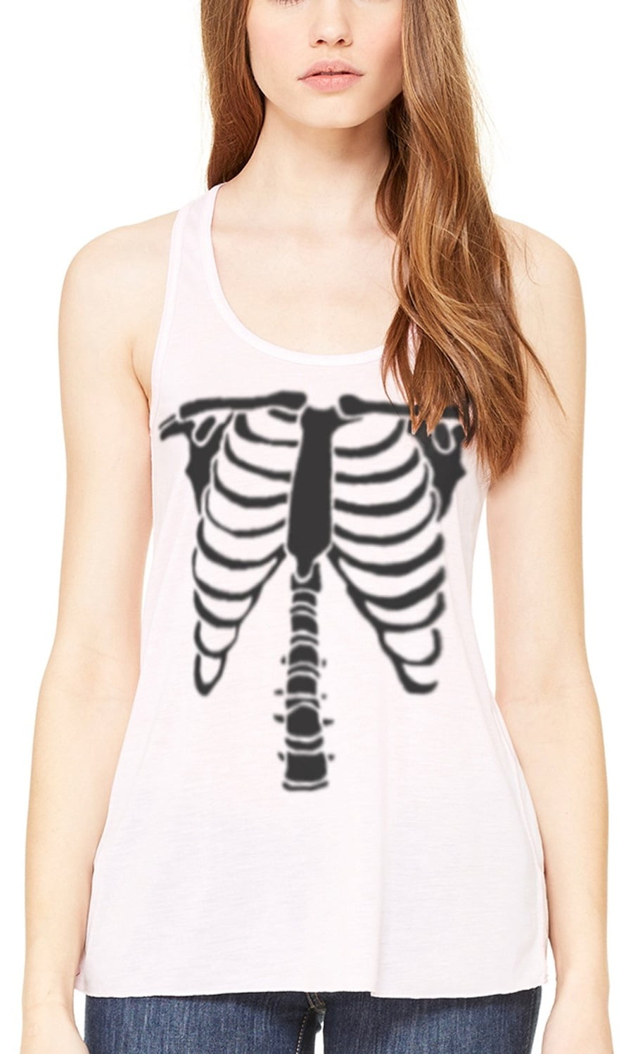 Women's Bones Graphic Flowy Racerback Tank Top