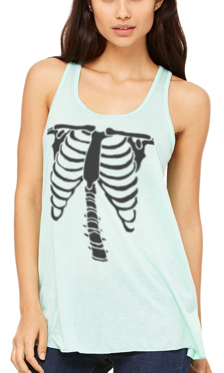 Women's Bones Graphic Flowy Racerback Tank Top
