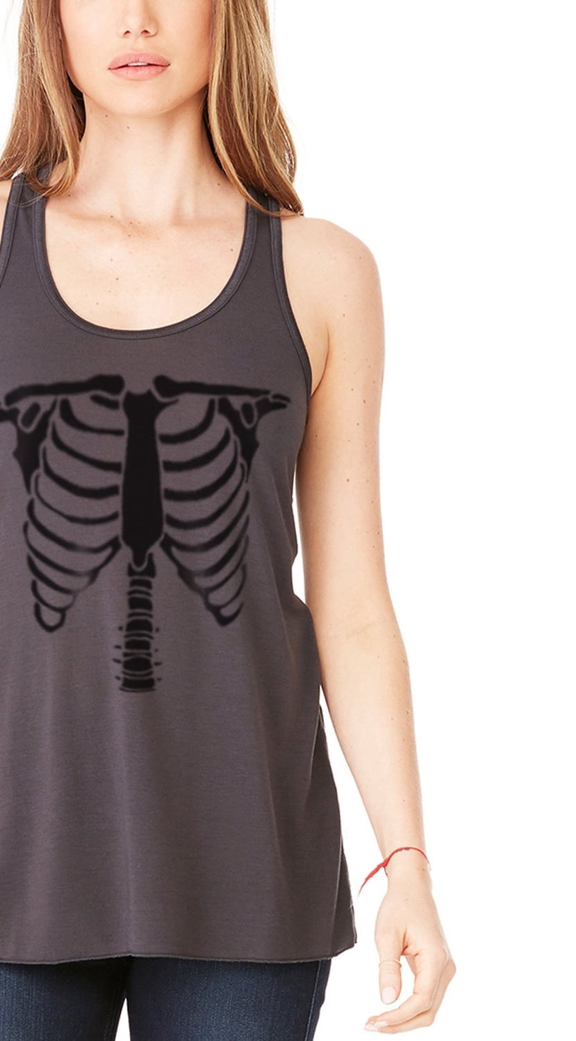 Women's Bones Graphic Flowy Racerback Tank Top
