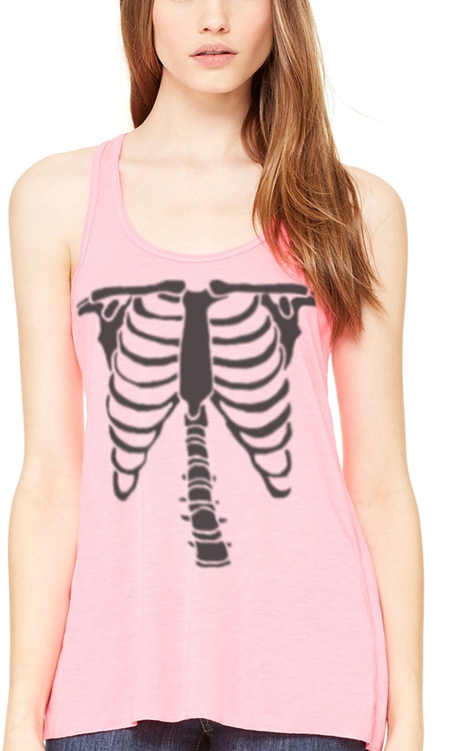 Women's Bones Graphic Flowy Racerback Tank Top
