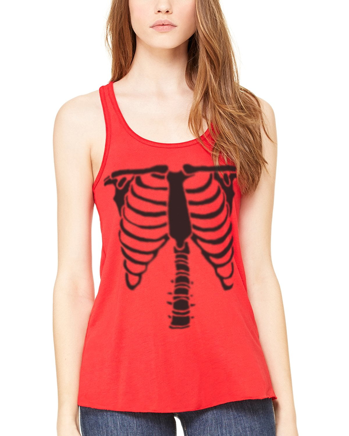 Women's Bones Graphic Flowy Racerback Tank Top