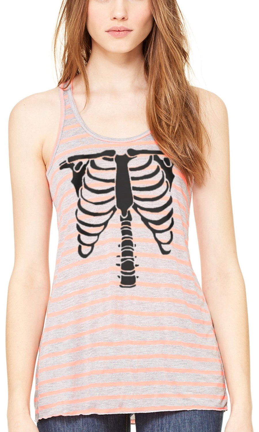 Women's Bones Graphic Flowy Racerback Tank Top