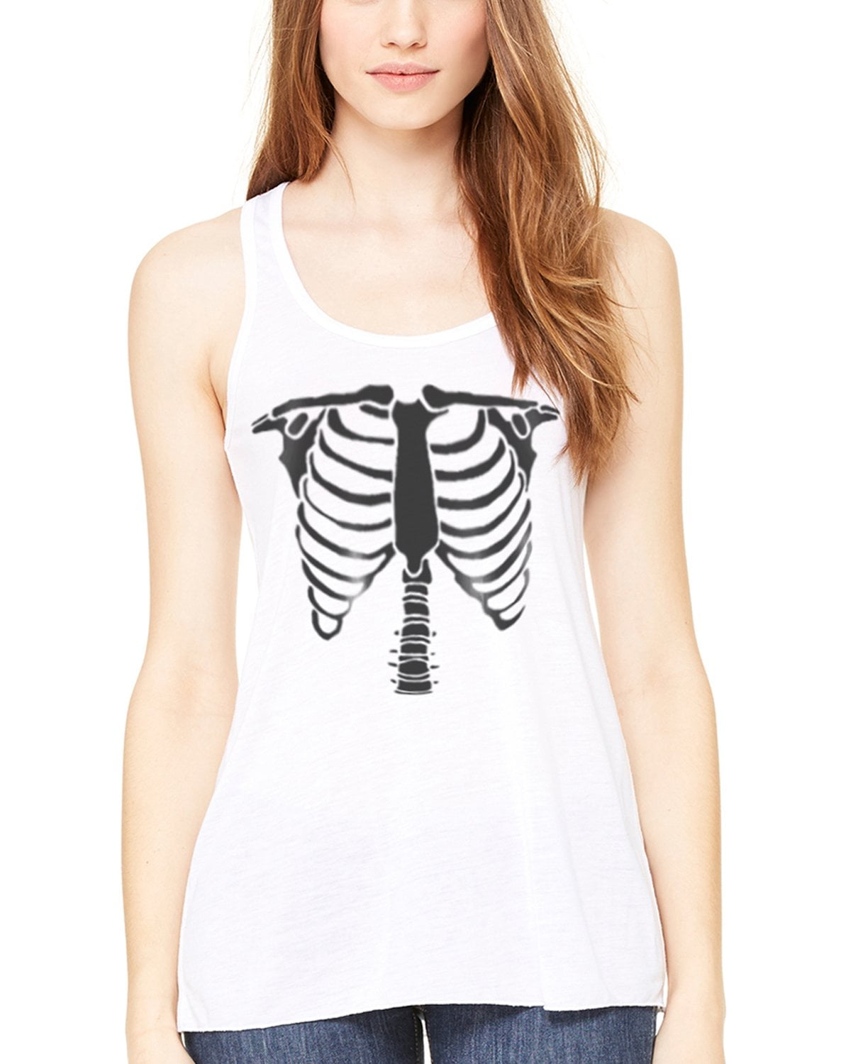 Women's Bones Graphic Flowy Racerback Tank Top