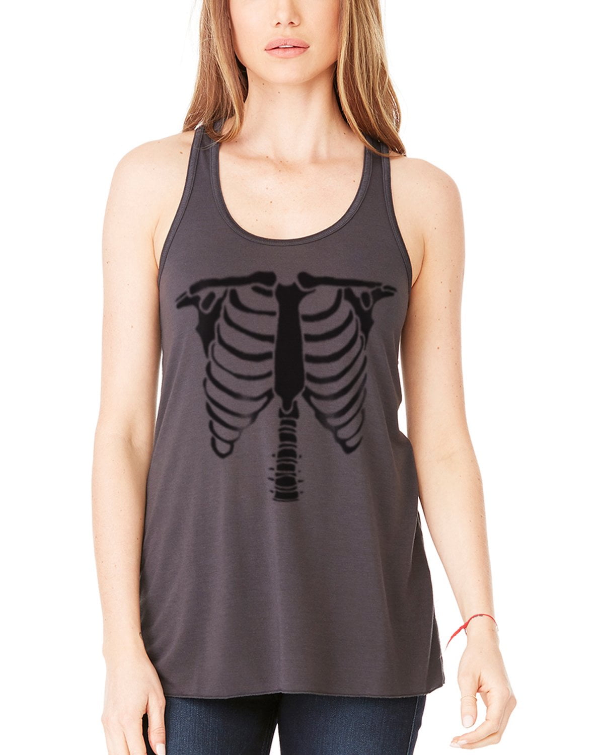 Women's Bones Graphic Flowy Racerback Tank Top