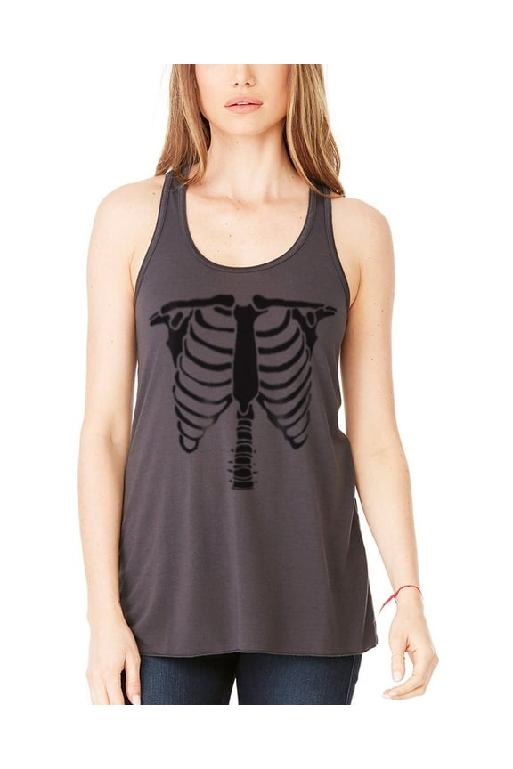 Women's Bones Graphic Flowy Racerback Tank Top